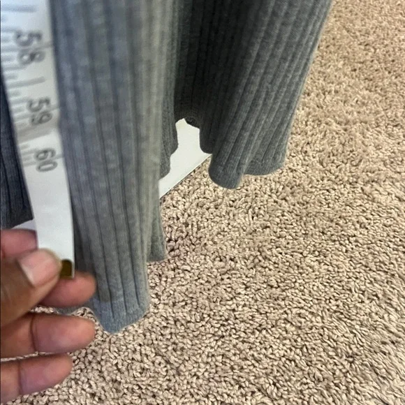 naked wardrobe Ribbed Knit Light Gray Halter Jumpsuit - Picture 7 of 7